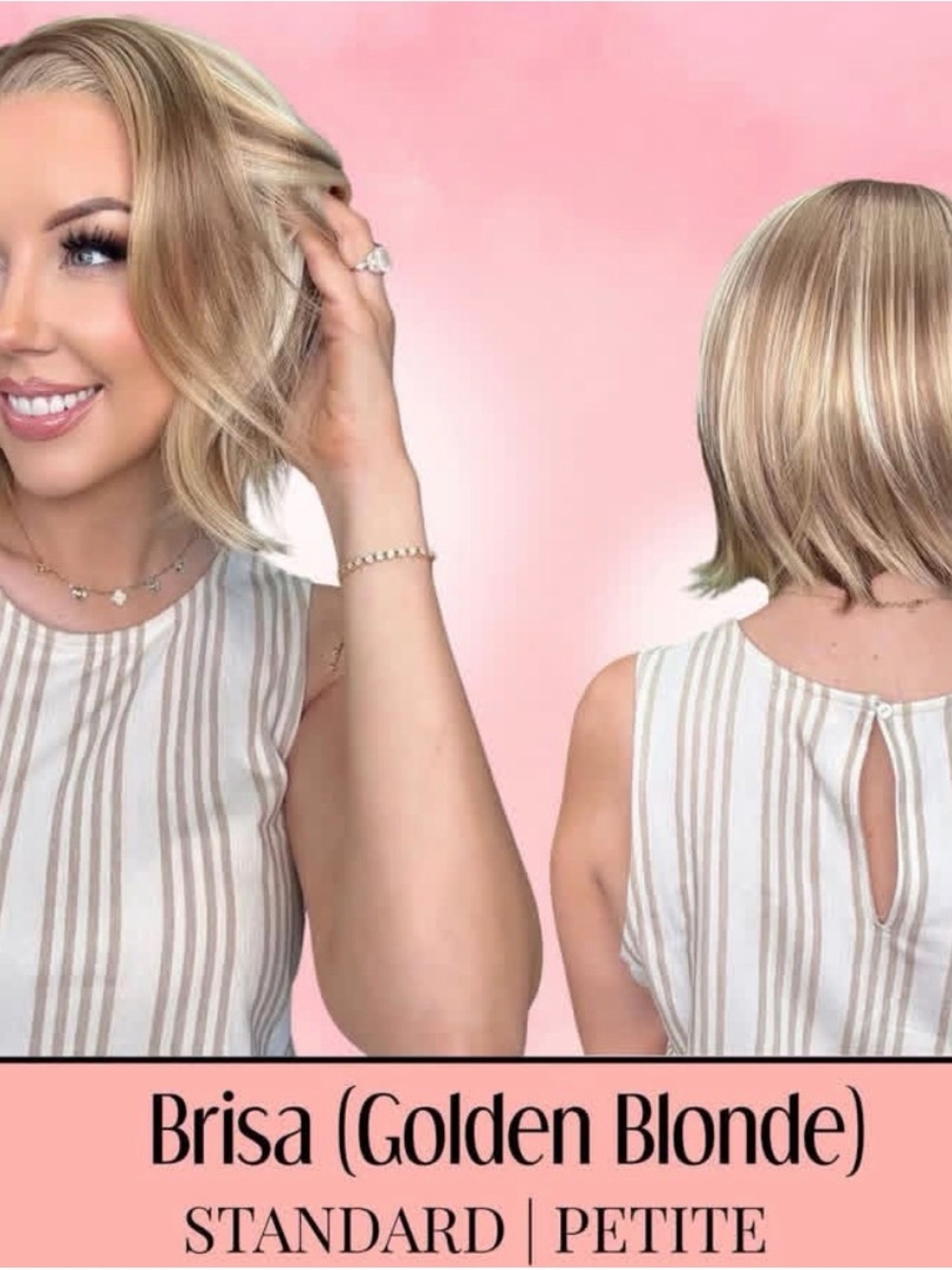 Brisa (Golden Blonde) Standard Size Wig by Chelsea Smith Crowns BNWT